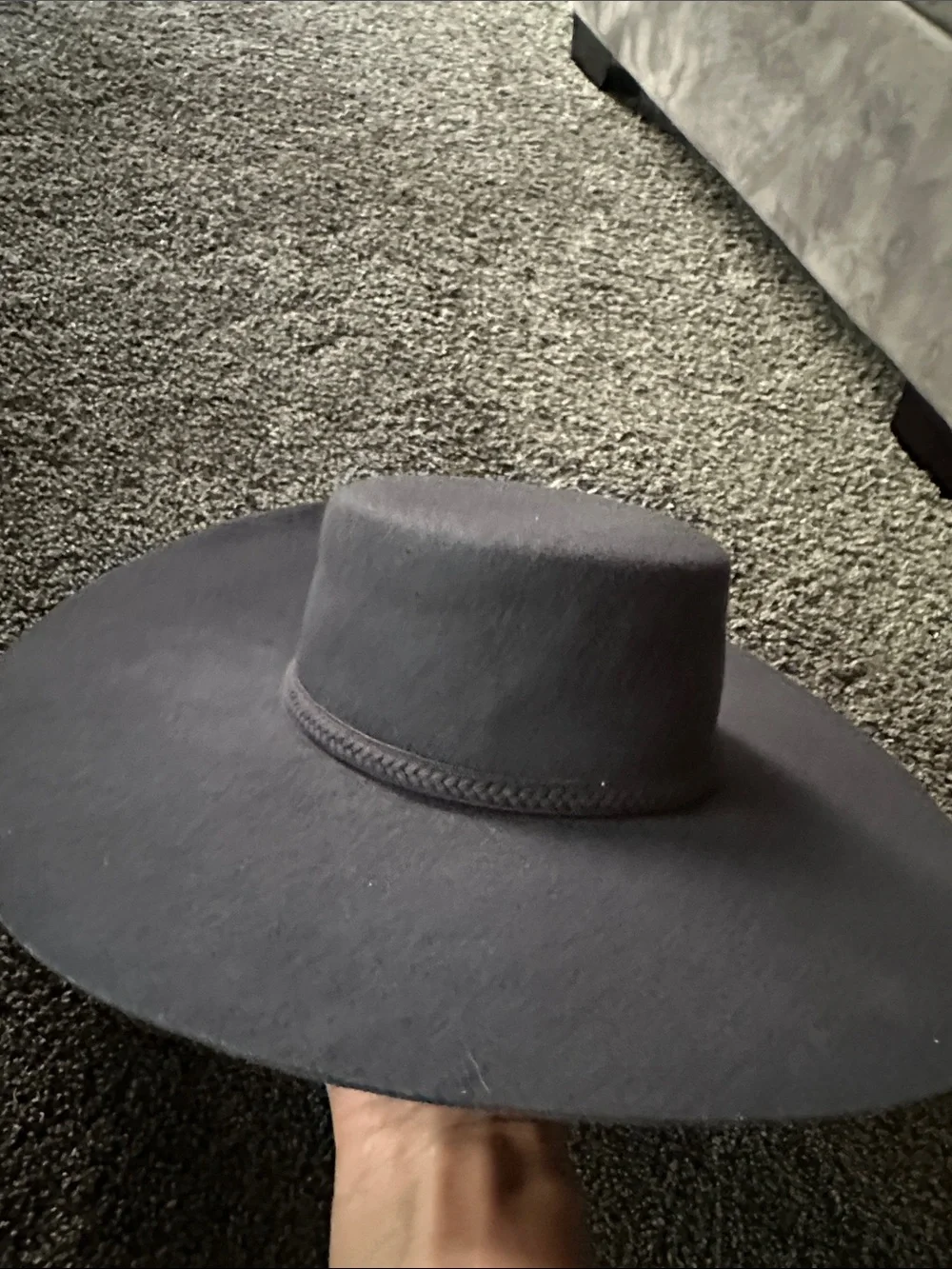 Universal Thread Women's Wide-Brim Wool Felt Hat - Charcoal